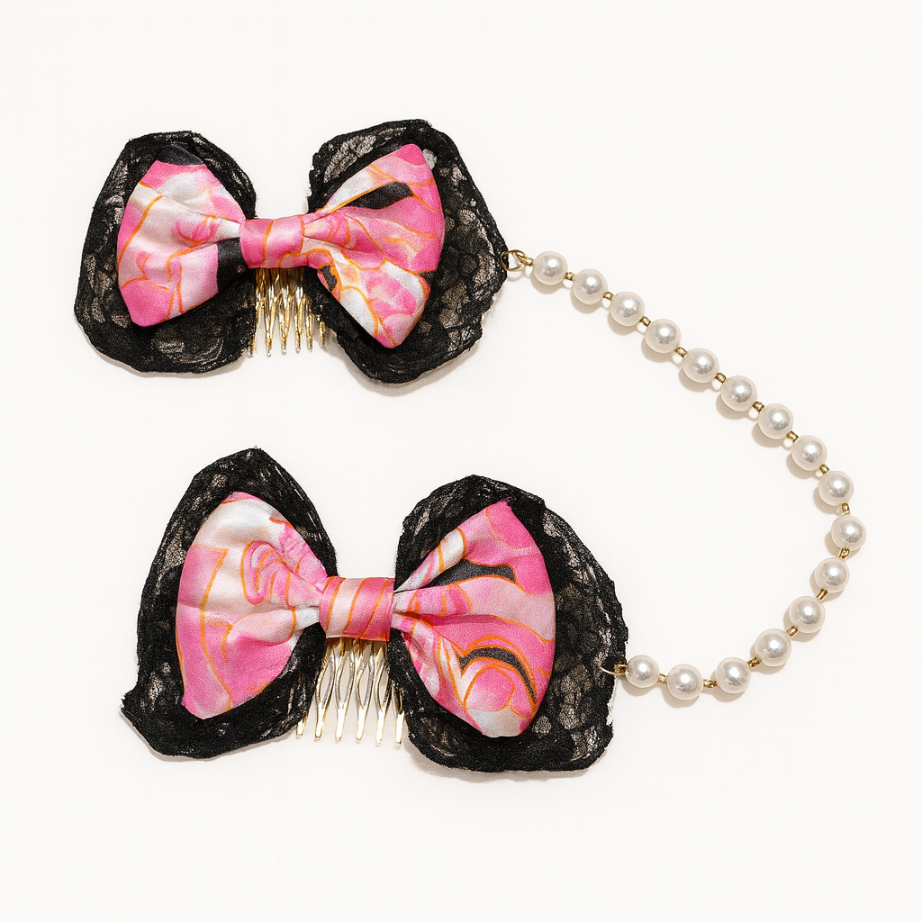 🦋プリンセス2連パールリボンコーム🦋