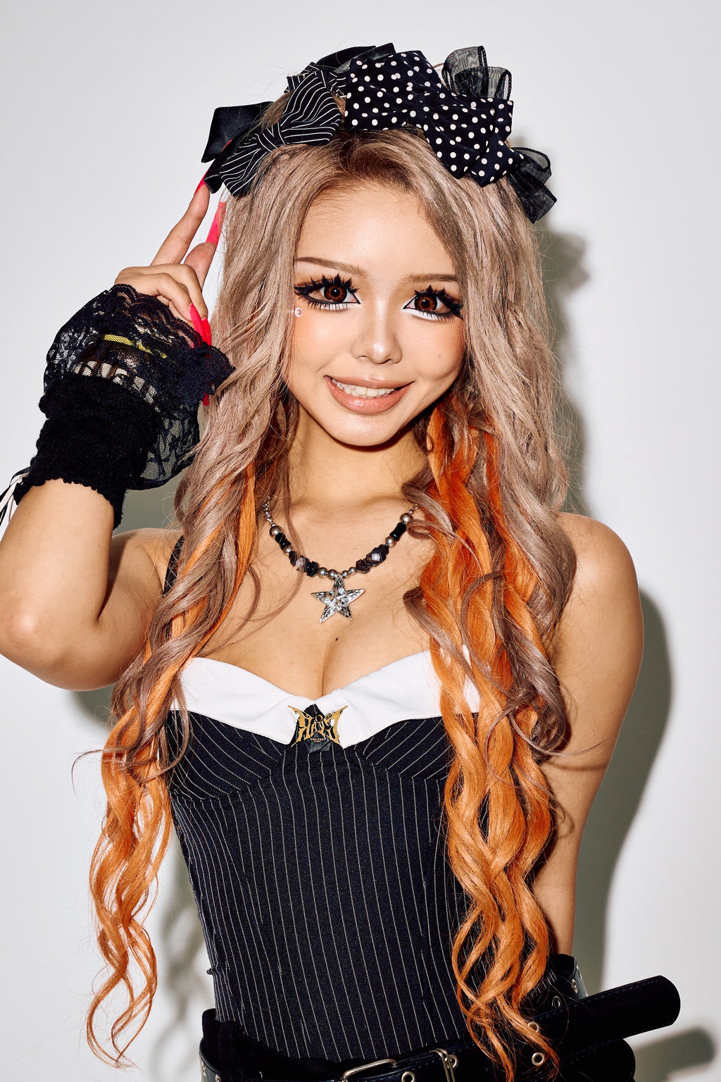 🦋爆盛れストライプレースアップビスチェ🦋