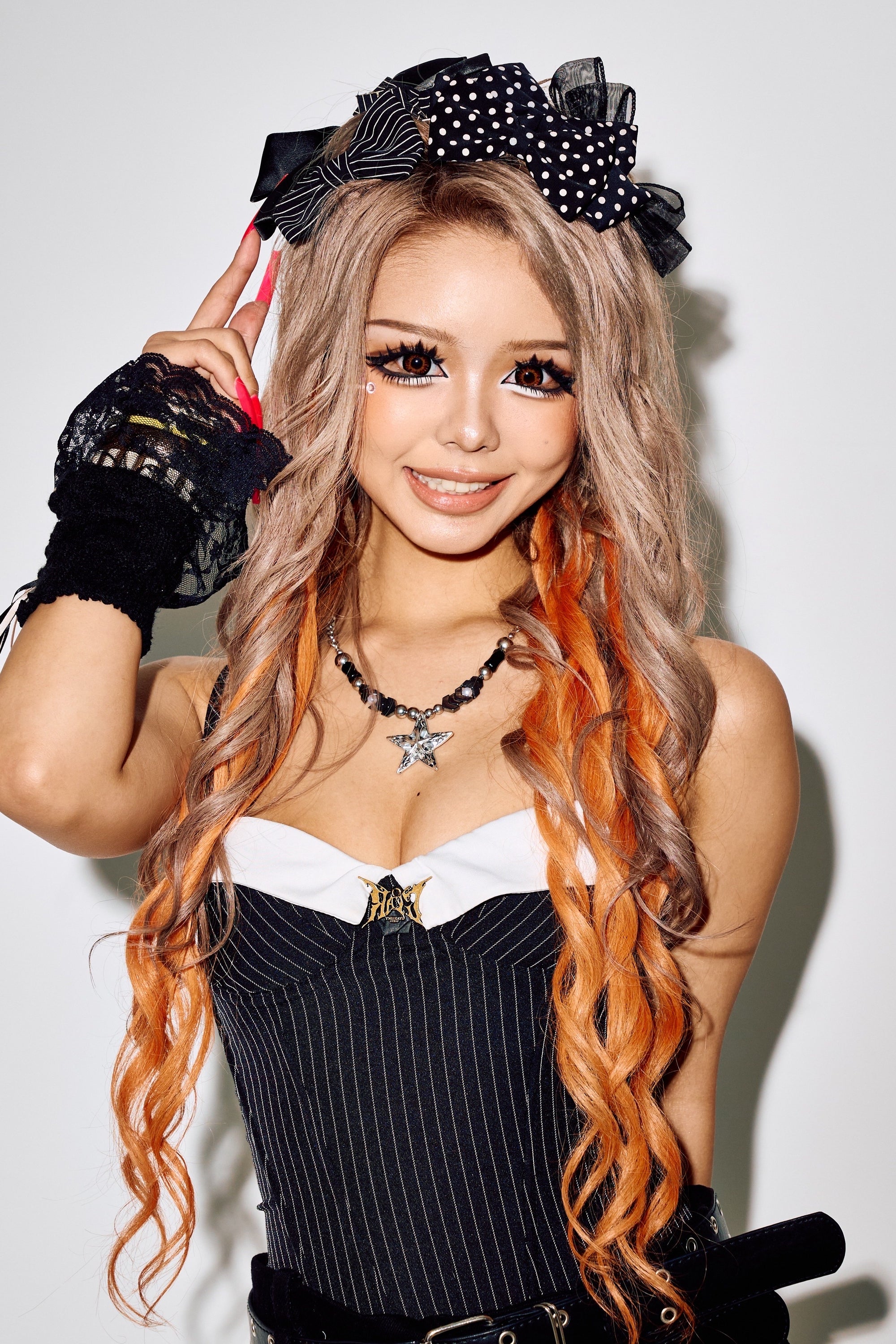 🦋爆盛れストライプレースアップビスチェ🦋